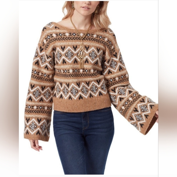 SAM EDELMAN• Women's Benton Wide-Sleeve Scoop-Back Sweater - Picture 1 of 6